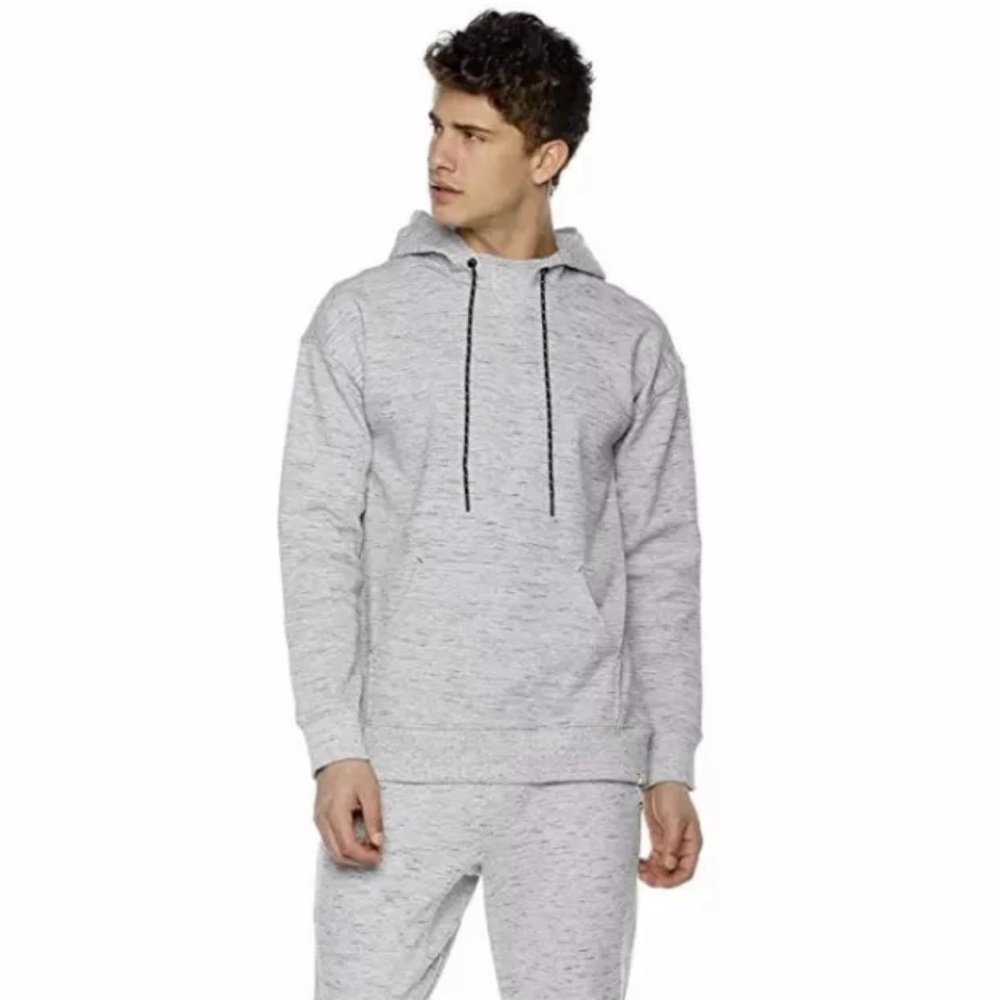 Rebel Canyon Young Men's Athletic Tech Fleece Pullover Hoodie Grey NEW Sz Large